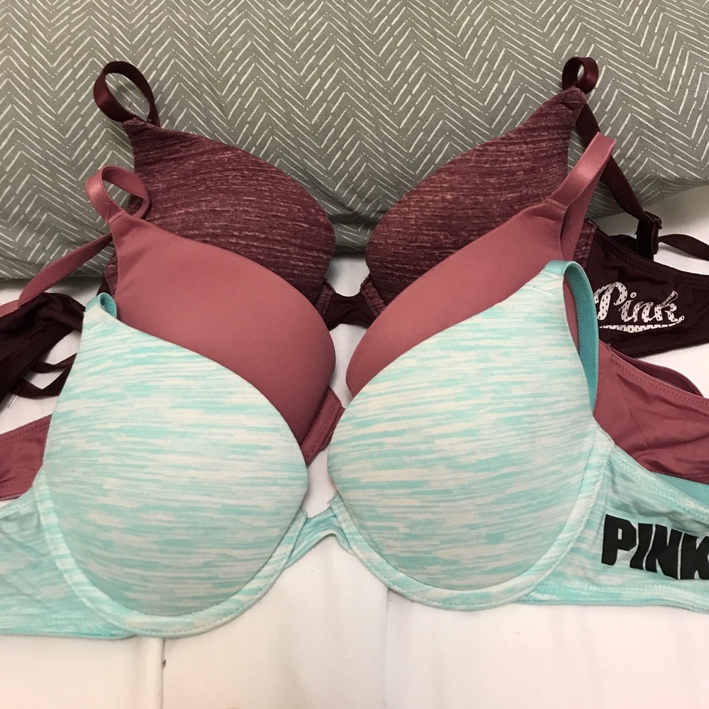3 PINK Bras
